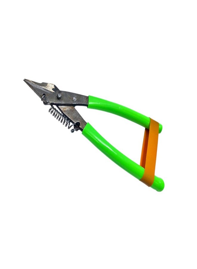 CRAFTS HAVELI كماشة قطع الأسلاك الجانبية من كرافتس هافيلي، قطعة واحدة، مزودة بنابض - أداة قطع الأسلاك بمقبض أخضر لصنع المجوهرات، والتطريز، والأعمال اليدوية، وقطع الأسلاك. - Image 4